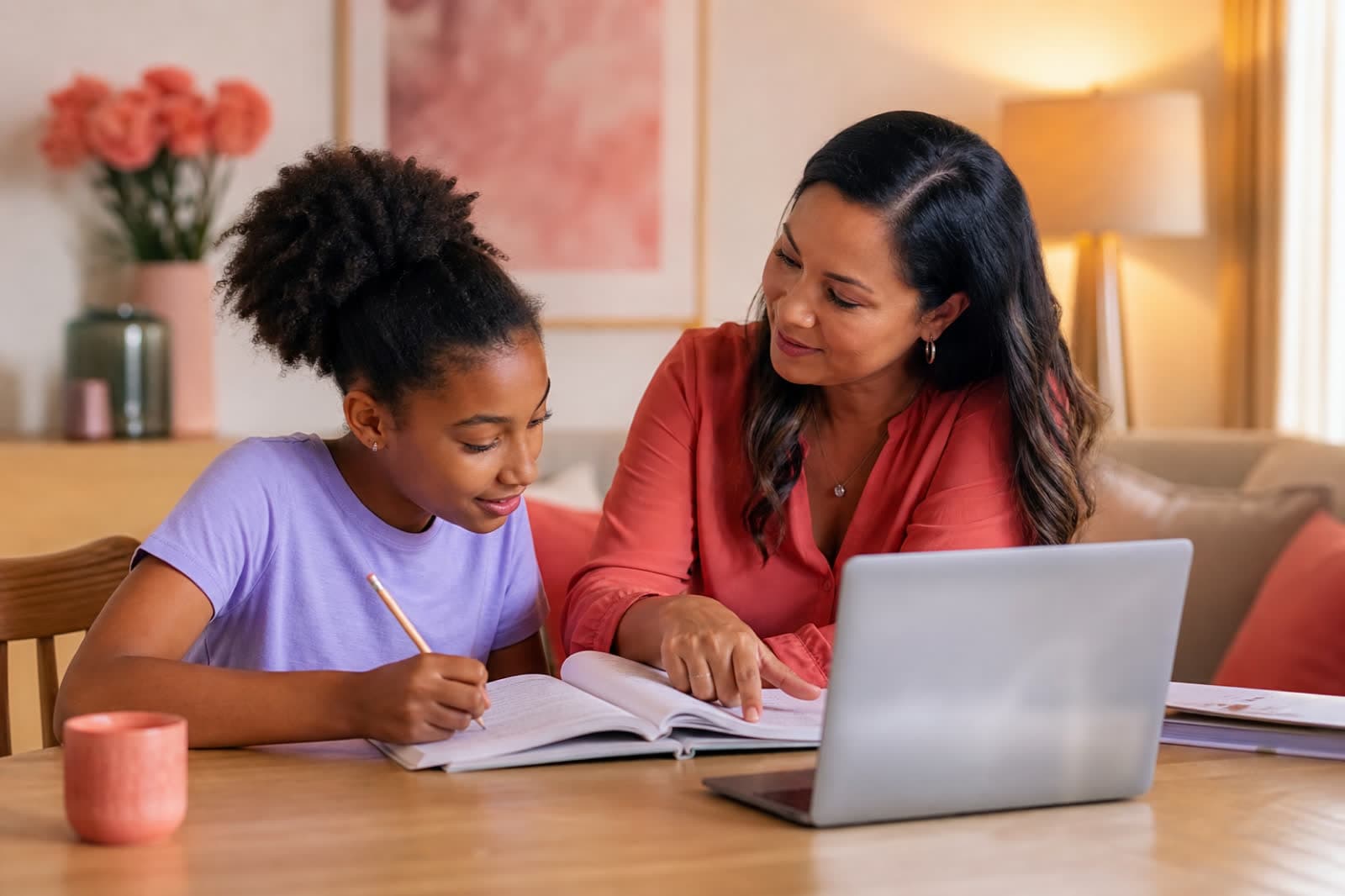 Welper tutoring a student at home